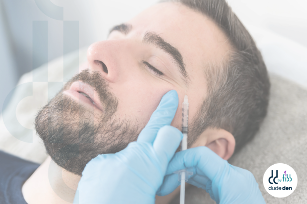 Male receiving injectable treatment