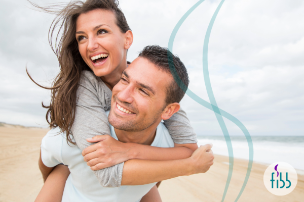 Couple enjoying the beach together