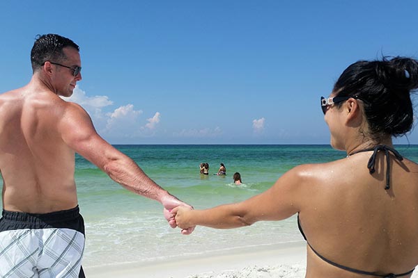 Couple on florida beach